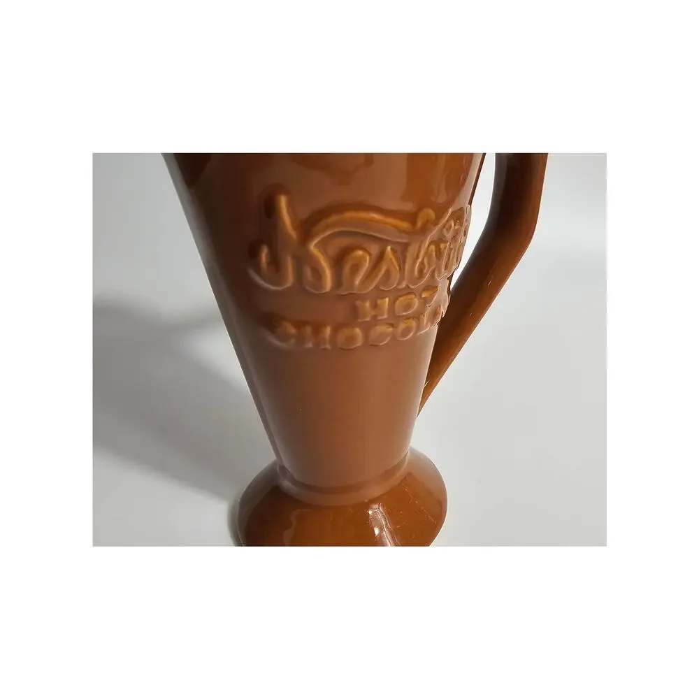 Nesbitt's Hot Chocolate mug in a glossy, rich chocolate-brown glaze 40s Vintage